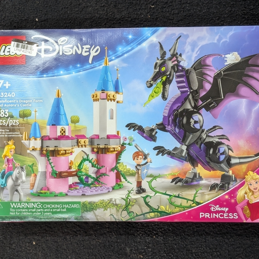 Lego #43240. Maleficent Dragon Form & Aurora Castle. Sealed Box